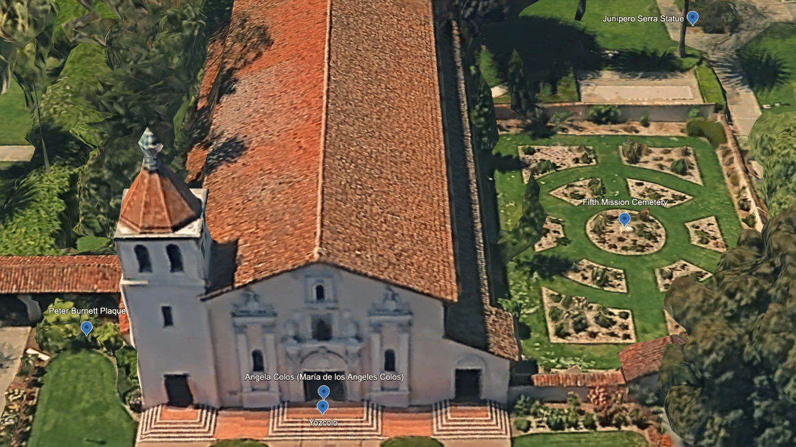 Exterior of Mission Church - shot from Google Earth 