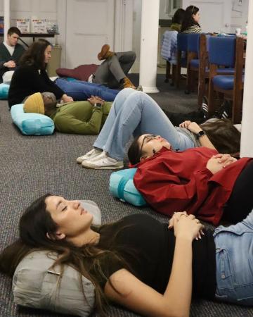 Career Clarity - students meditating