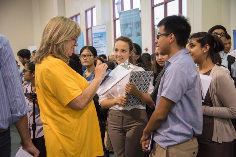 Students and employers connect at the Fall Career Fair