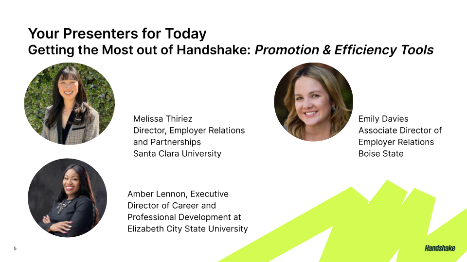 Getting the Most out of Handshake