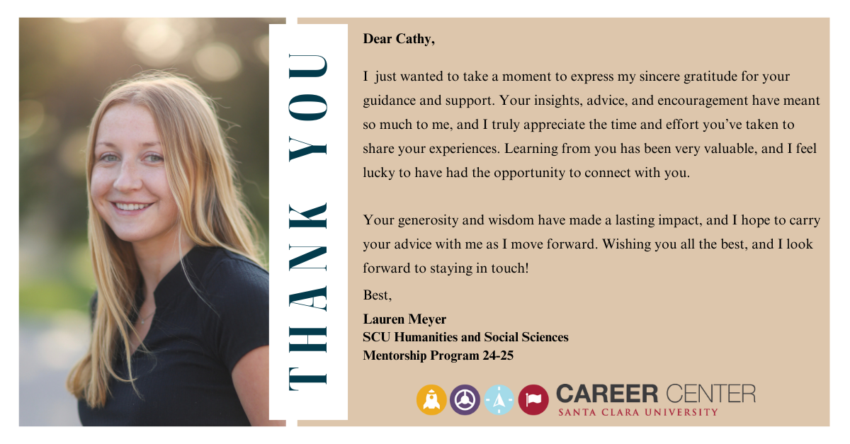 Mentee thank you note