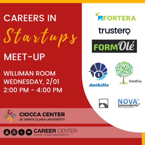 Careers in Startups Meet-up flyer