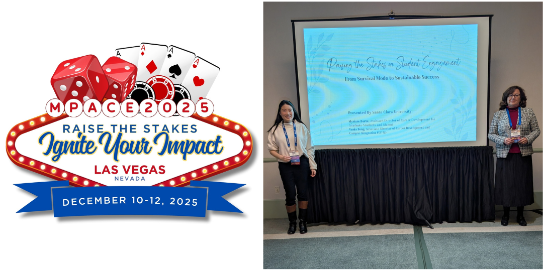 MPACE 2025 logo and picture of Vania Tong and Myriam Bartz