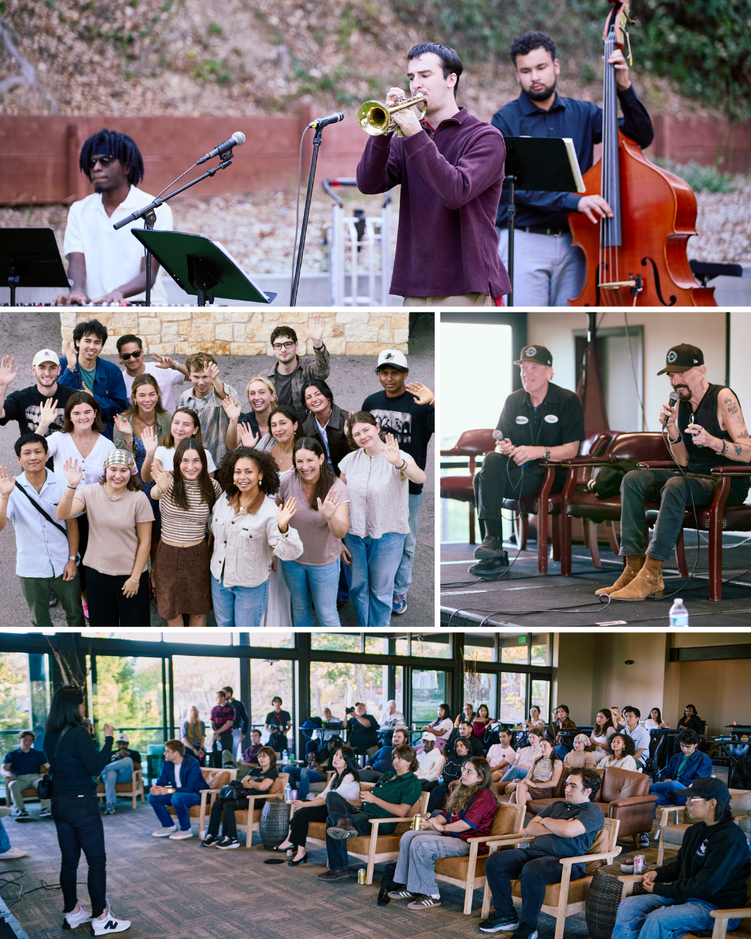 Collage of The Mountain Winery Career Day photos