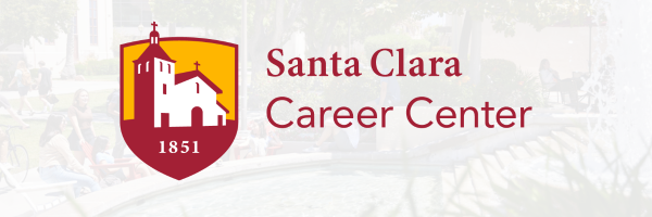 SCU Career Center logo on background horizontal