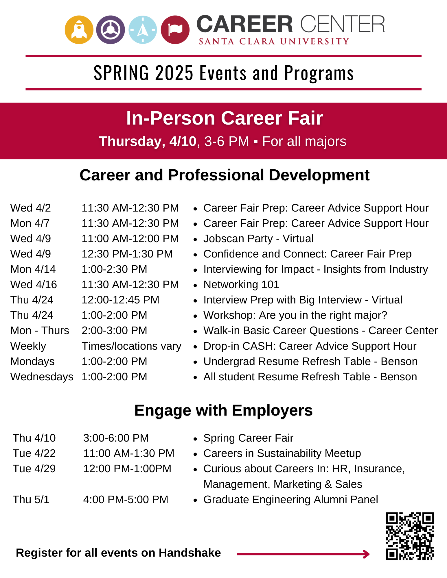 Spring 2025 Events List