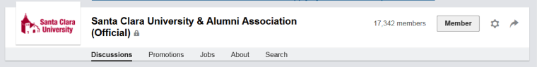 SCU & Alumni Association LinkedIn Group page