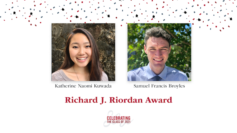 2021 Riordan Awardees (Kuwada and Broyles)