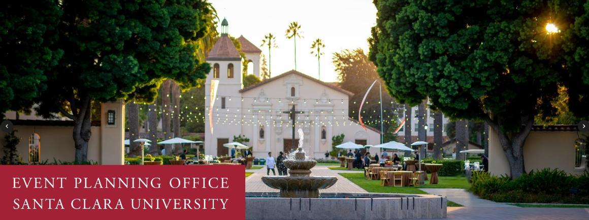 Event Planning Office - Photo of the fountain with the Mission Church in the background