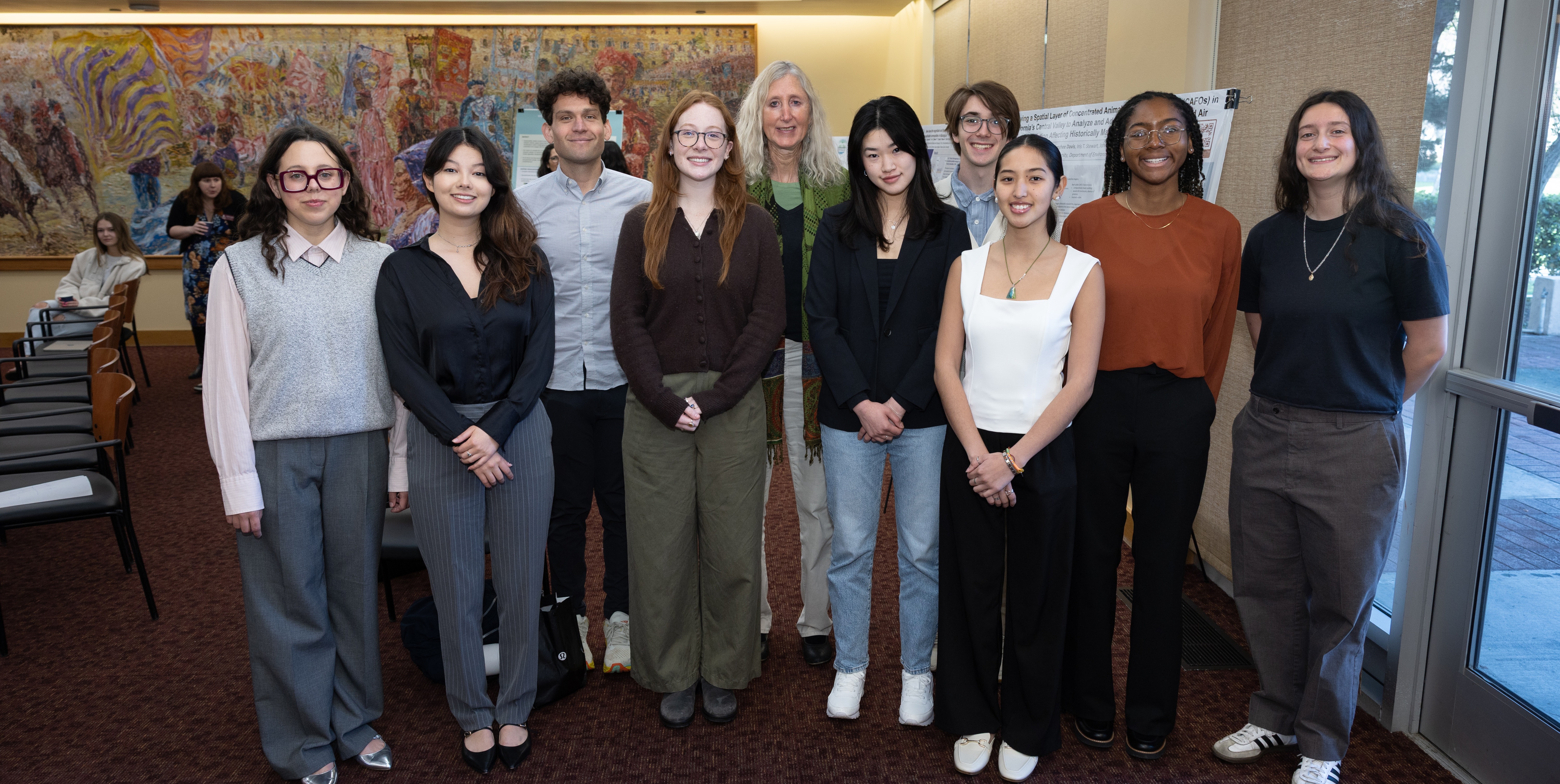 Students posing for photo at conference