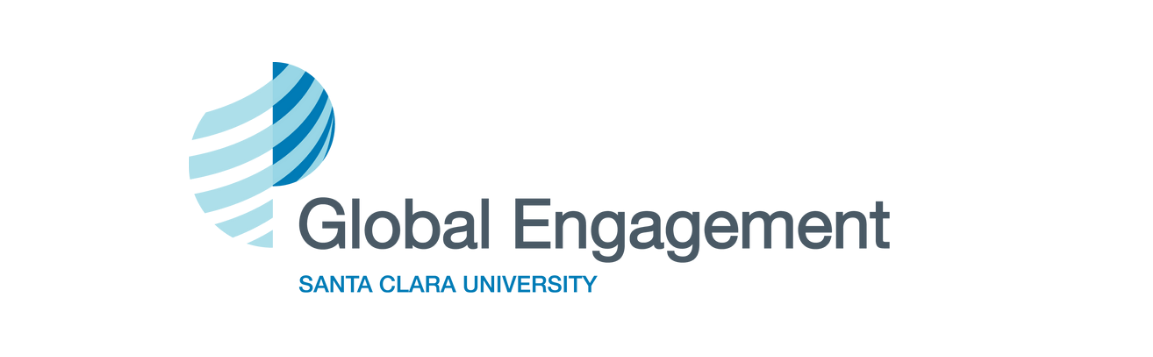 Decorative; blue abstract globe next to Global Engagement name