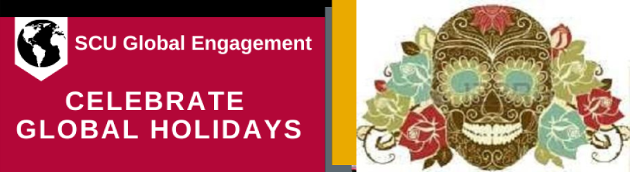 Banner for Day of the Dead 2022 featuring a decorated skull and 