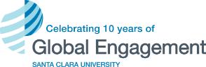Blue Global Engagement logo celebrating ten years
