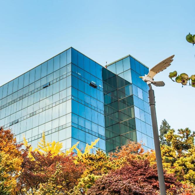 Decorative; campus building exterior