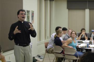 Fr. Zampelli teaching 
