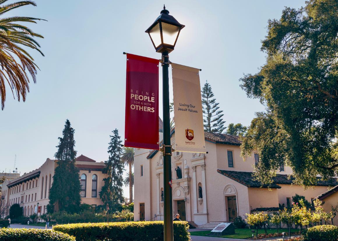 Jesuit Values Banner - Being People For and With Others