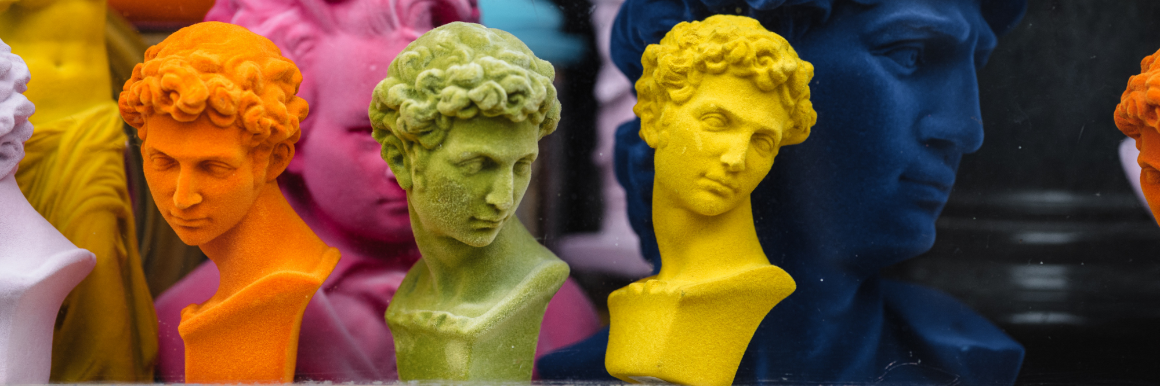 Arts and Humanities Event colorful heads of the statue of david 