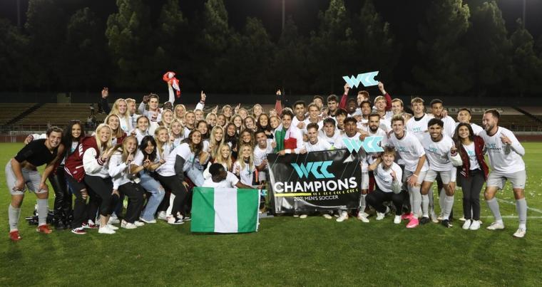 Photo of SCU Mens and Womens Soccer WCC winners