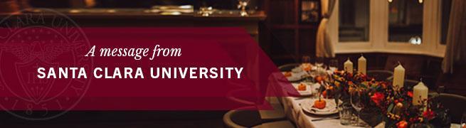 Banner for Thanksgiving President's Message with holiday table image