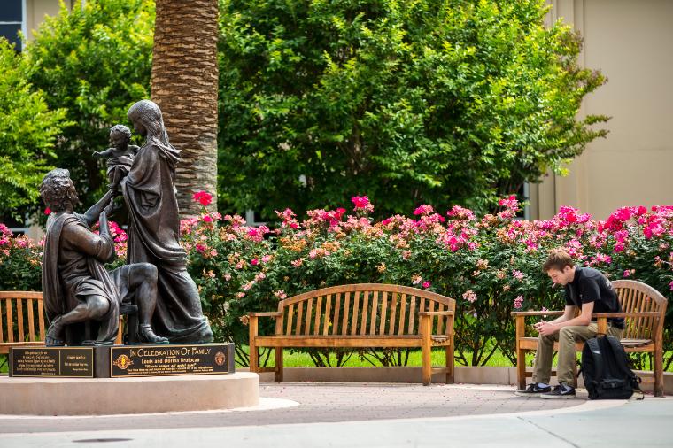 Santa Clara University campus rose garden
