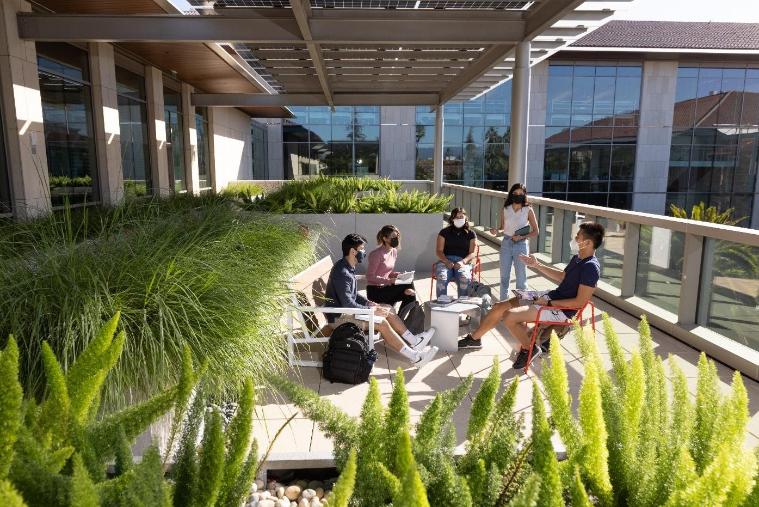 SCU STEM Building Courtyard