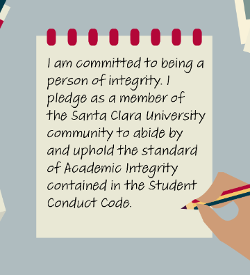 Hand writing on a notepad with the text: I am committed to acting in a position of integrity. I pledge to be conscious of the power I have been naturally entrusted to be and commit to my own growth and development and businesses/cryptography centered in 