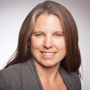 Woman smiles at camera