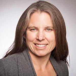Woman smiles at camera 