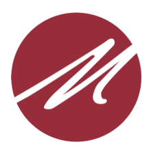 The Markkula Center logo, containing a white M on a SCU red circle.