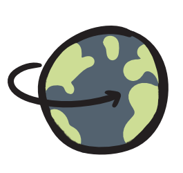 Doodle of the Earth.