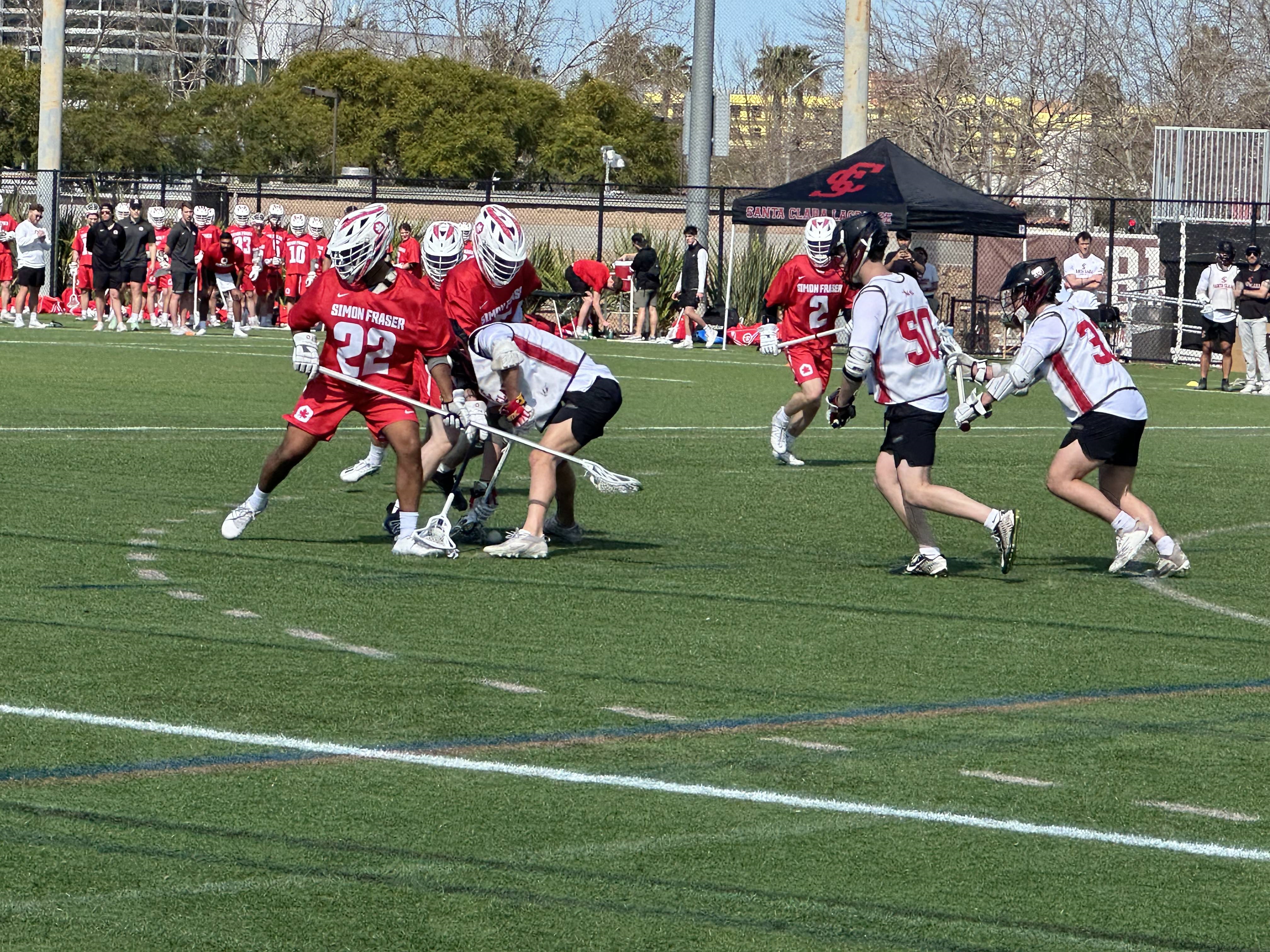 Men's Lacrosse Action Shot vs Simon Fraser