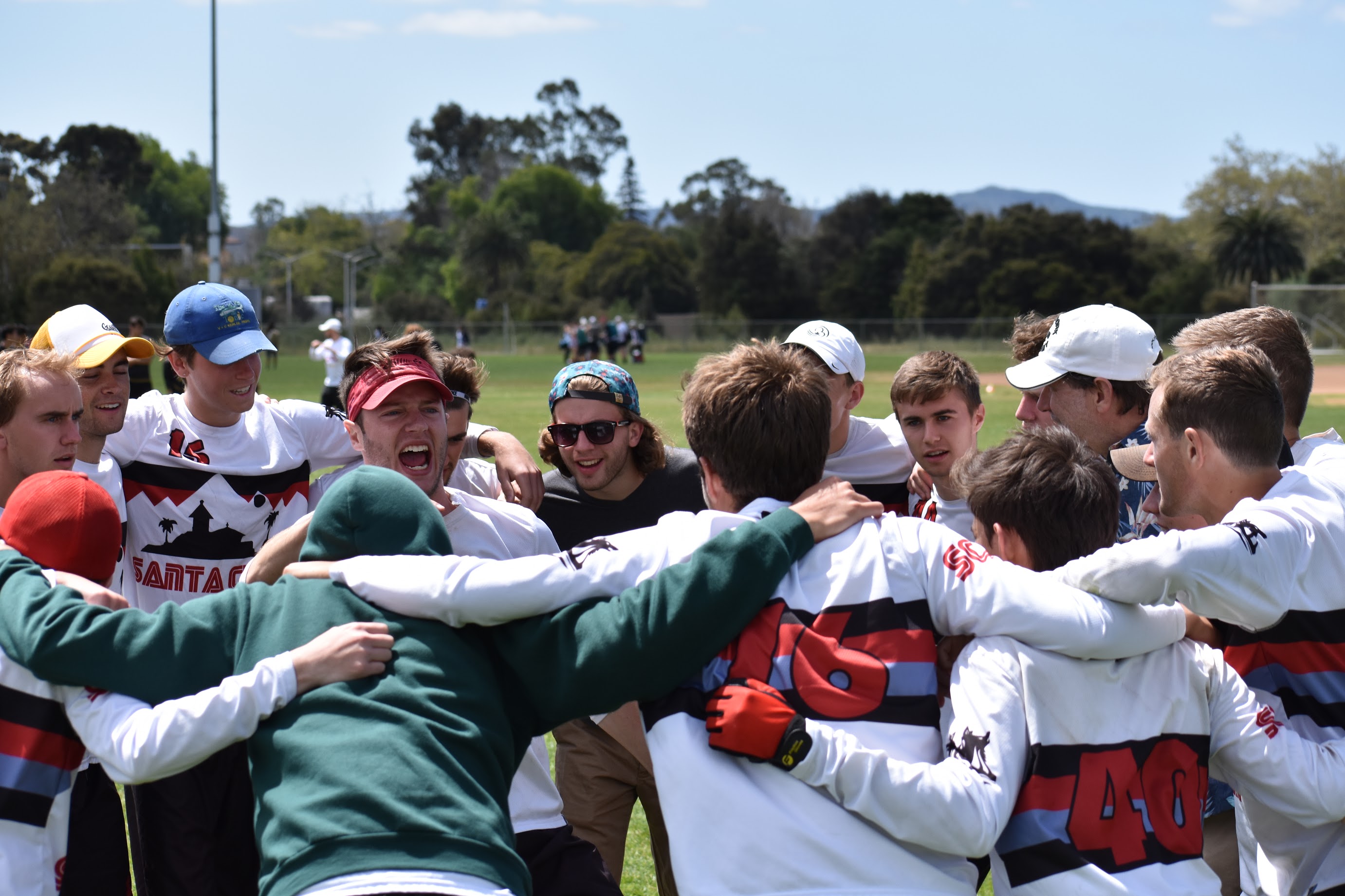 franz yelling in huddle