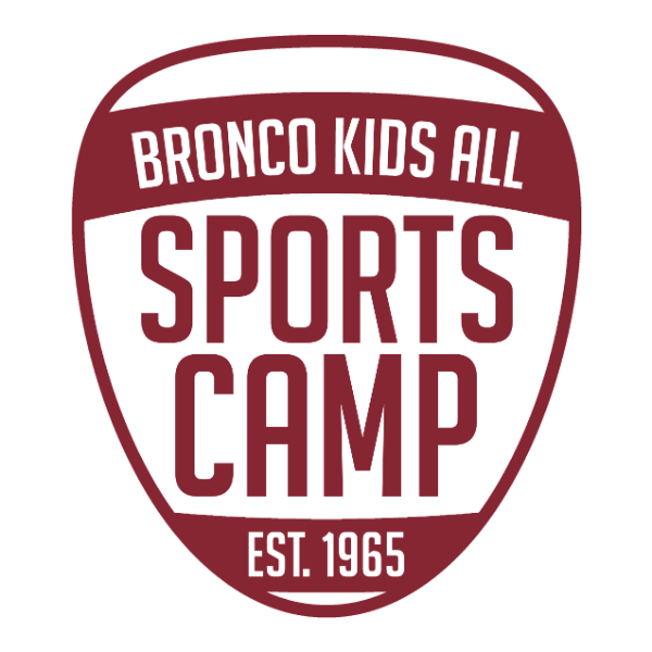 Bronco Kids All Sports Camp Logo in Burgundy