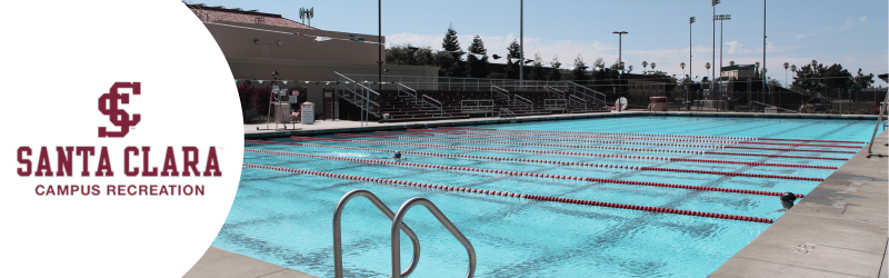 Campus Recreation ENews Banner with a picture of the pool