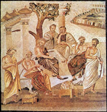 Roman Mosaic of Plato's Academy, Pompei