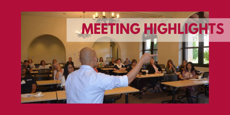 A meeting in progress with 