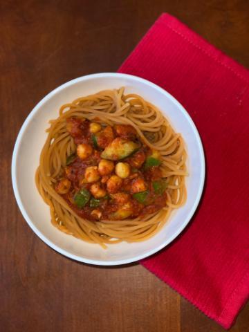 Chickpea Pasta. Photo by Alexandria Perez