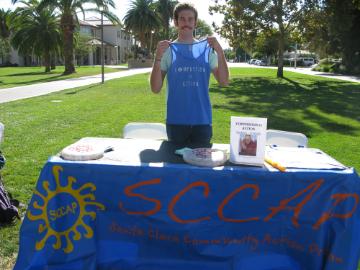 SCCAP booth outside