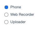 Camino Namecoach recording options