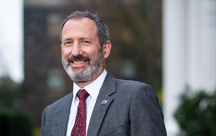 James Glaser, SCU Provost, poses for a photograph. image link to story