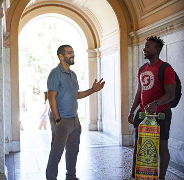 SCU Male students talking