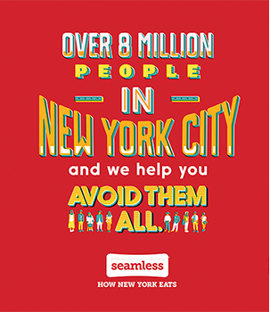 A funny seamless ad running in New York