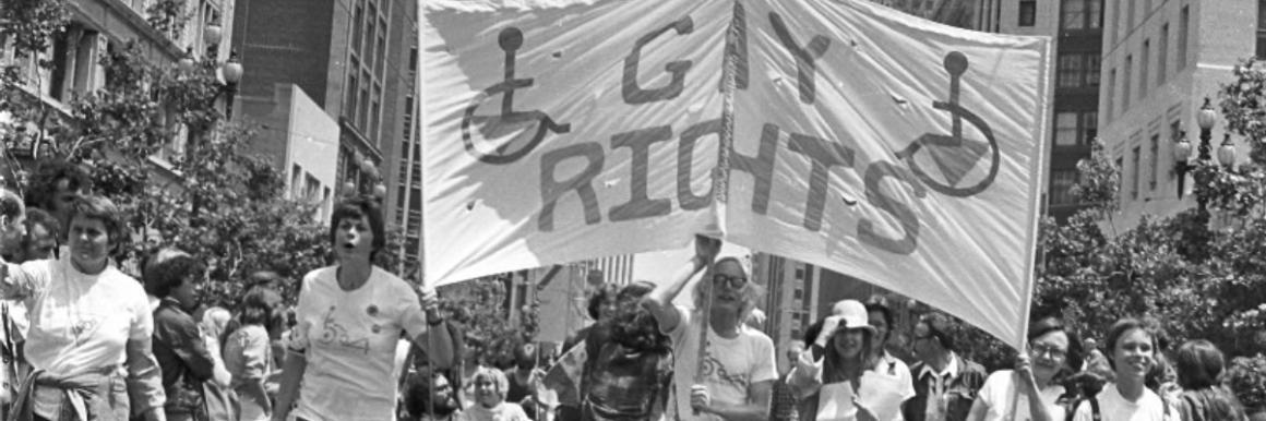 Photo of 1977 Gay Day  Parade in San Francisco.