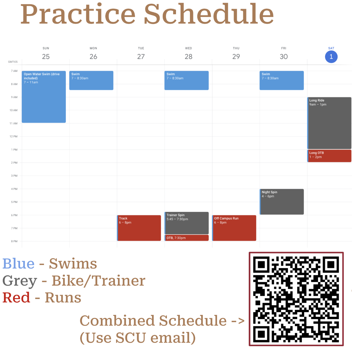 triathlon Practice Schedule
