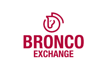 Bronco Exchange logo in red