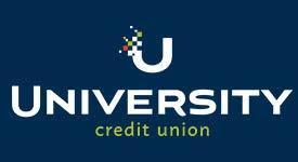 Blue background with University Credit Union logo.