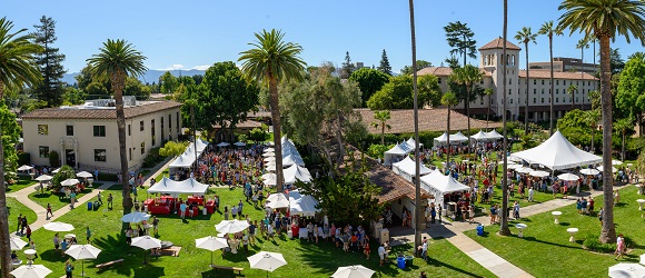 Aerial shot of Vintage Santa Clara event.