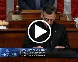 Kevin O'Brien, S.J. prays before the U.S. House of Representatives.