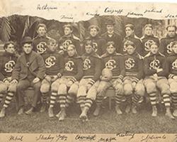 Early 1900s photo of the Santa Clara College football team. 