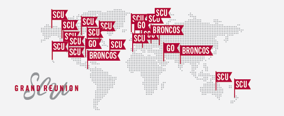 World map with SCU flags indicating different locations.